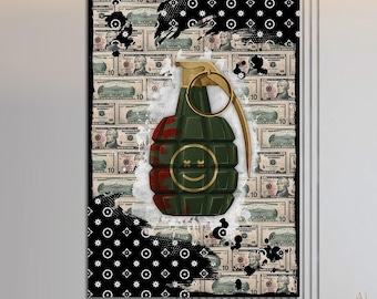 Impresión artística de Money Bomb / Decoración de parodia de lujo