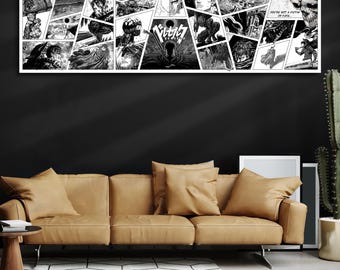 Berserk Guts Manga Panel Print | Dark Fantasy Anime Room Decor