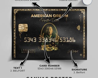 Wolf of Wall Street Art Print: Gold & Black Hustle Edition
