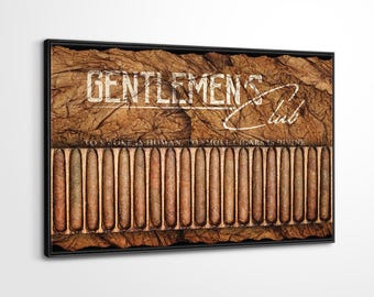 Gentlemen’s Club Canvas Poster  – Man Cave Decor