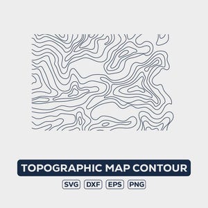 Topographic Map Contour Design Svg Dxf Eps Png For Laser Cutting, Cricut Projects, Engraving, Digital Art And Crafts