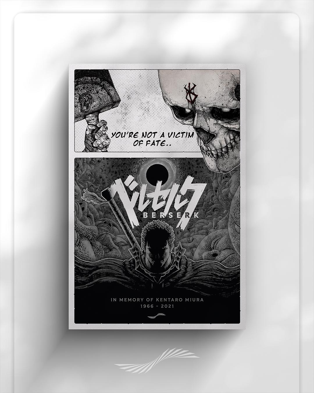 Berserk Manga Art Poster | Kentaro Miura Tribute | Guts Berserker Armor