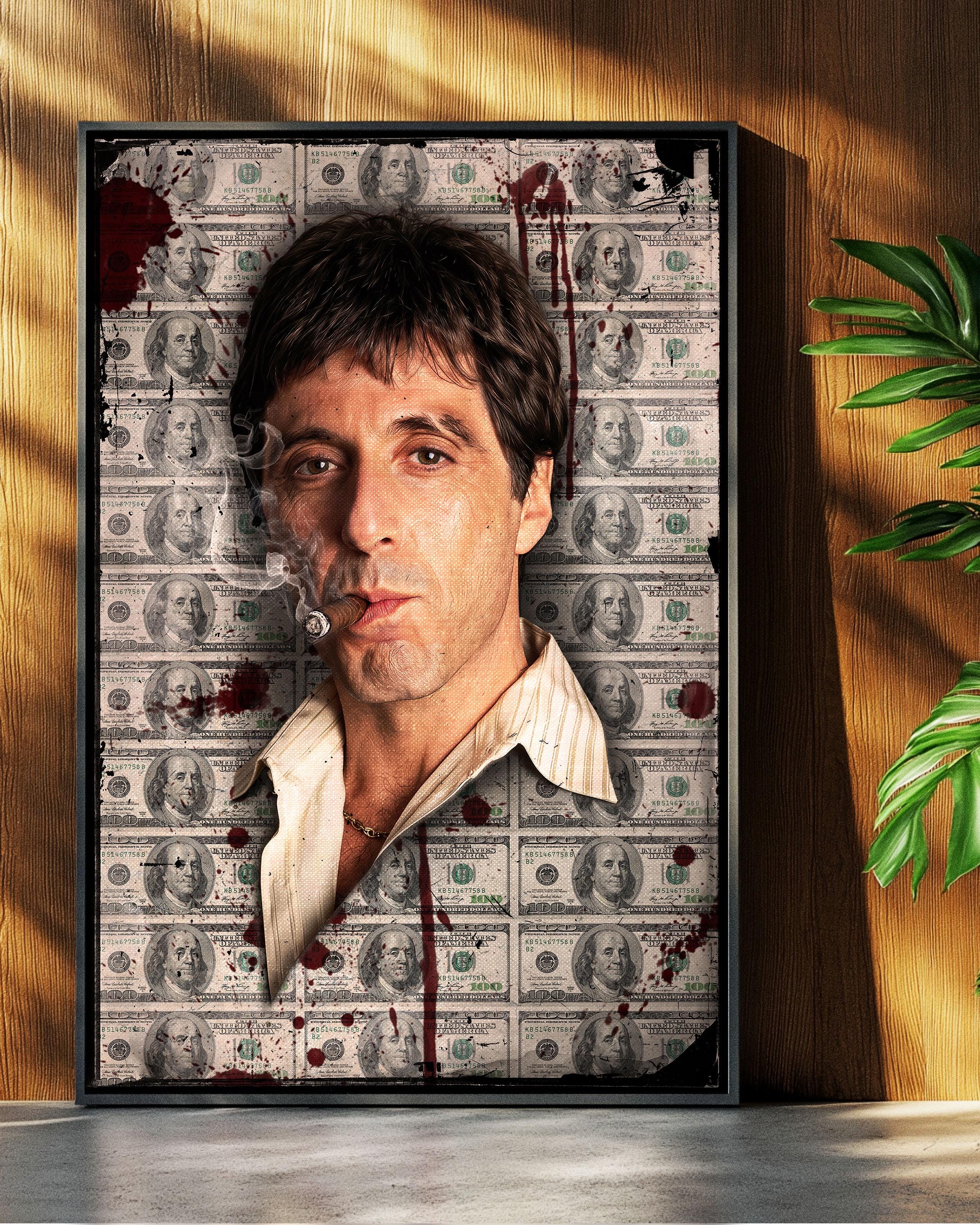 Scarface Tony Montana Al Pacino Movie Poster, Gangster Wall Art