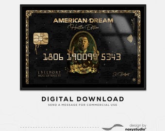 Wolf of Wall Street Art: Gold & Black Hustle Edition Digital Download