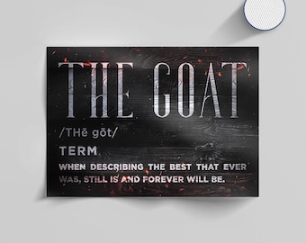 The GOAT Definition Art Print | Modern Motivational Office Decor