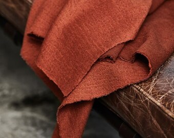 Sweat fabric with wool in rust brown