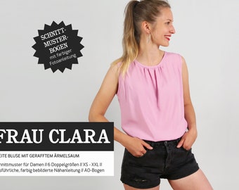 Patrón Blusa de verano sin mangas con hendidura trasera - Frau Clara von Studio Schnittreif
