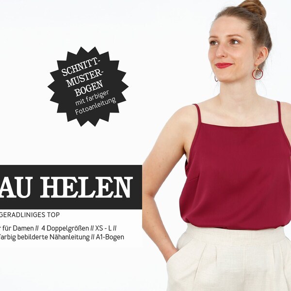 Schnittmuster elegantes geradliniges Top - Frau Helen von Studio Schnittreif