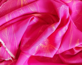 Floral viscose in pink