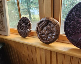 Squirrel carved in black walnut