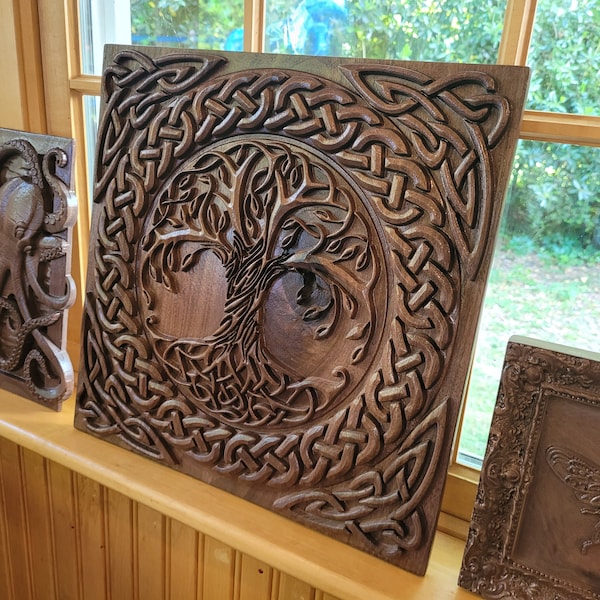 Celtic Wood Carving Etsy