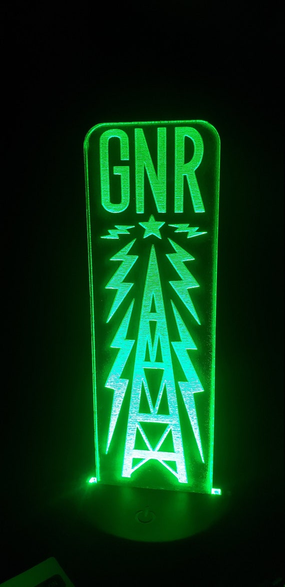 Fallout Galaxy News Radio LED Acrylic Light, GNR, Fallout 3, Fallout Gift, LED Light, Acrylic Sign, Edge lit, Edgelit, Video Game Light