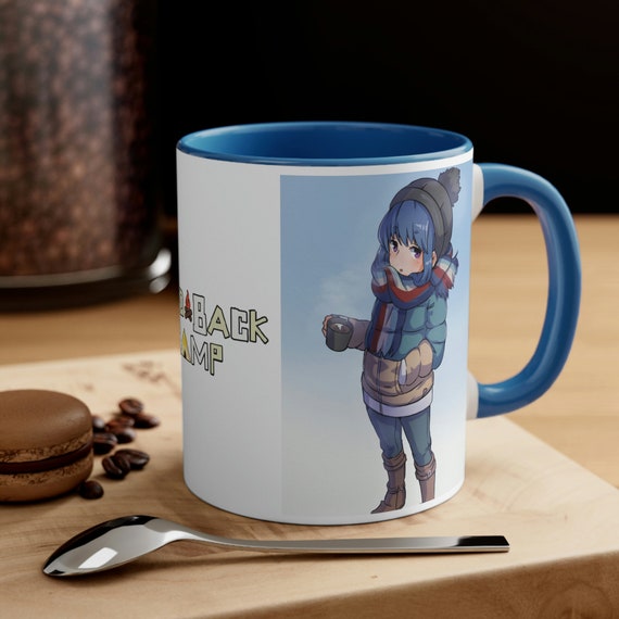 Yuru Camp Rin Ceramic Color Mug Ceramic Coffee Cup 11oz Mug Anime Cup Camp Mug Laid Back Camp  Nerd Geek