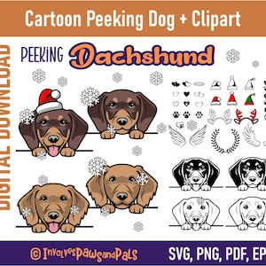 Dackel SVG | Hund SVG Bundle | Dackel Clipart | Wiener Hund SVG | Kommerzielle Lizenz