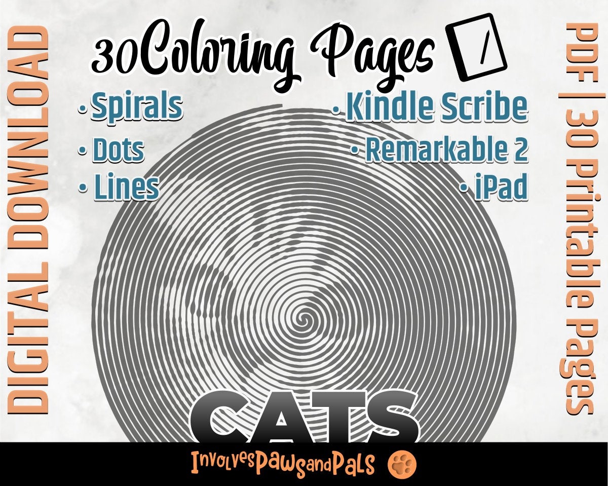 Adorable Cats Spiroglyphics Coloring Book: Dot Line Spiral