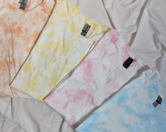 Multicolour Tie Dye Cotton Relax Fit Crew Neck Unisex Adults T-shirt