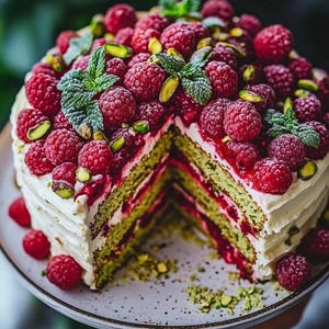 Best Recipe for Raspberry Pistachio Delight Cake Digital Download