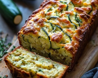 Rustic Zucchini Cheddar Loaf Recipe Digital Download