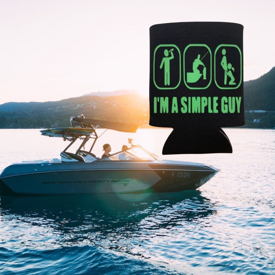 Fishing Can Cooler Koozie Gift or Holiday Present for Those Etsy
