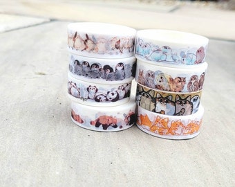 Süßes Tier Washi Tape / Panda Washi Tape / Corgis Washi Tape / Pinguin Washi Tape / Eulen Washi Tape / Seelöwen Washi Tape