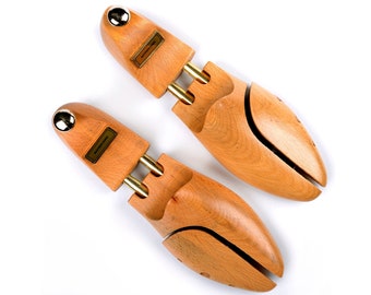 Adjustable Wooden Shoe Tree, Beech wood Handcrafted Shoe trees, Adjustable beech wood shoe tree
