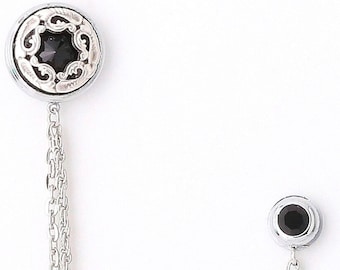 Anstecknadel Kette aus Kristall, Unisex Anstecknadel Kette, Anstecknadel Männer, Anstecknadel für Frauen, Handgemachte Anstecknadel Gold Anstecknadel