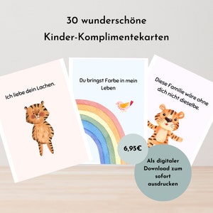Children's compliment cards as a gift, encouragement, for a birthday - as a digital download - courage gift child, school child, self-love