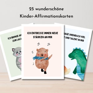 Children's affirmation cards as a gift, encouragement, for school enrollment - as a digital download - courage gift child, school child encouragement