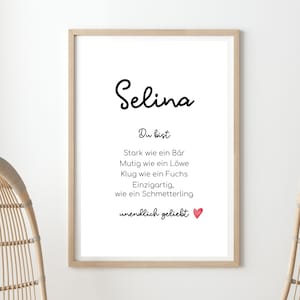 Customizable affirmation poster for children as a gift, encouragement, for school enrollment, for the nursery, self-love, slogan poster child