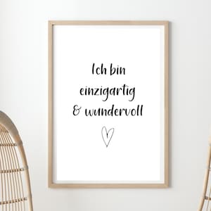 Poster Minimalist, Poster Black white, Positive Affirmation Mental Health -Sayings Poster - Self-Loving Poster