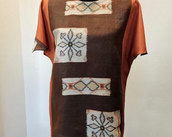 French Sleeves Silk Tunic made from Japanese Silk