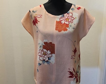 Silk Tunic made from Japanese Kimono