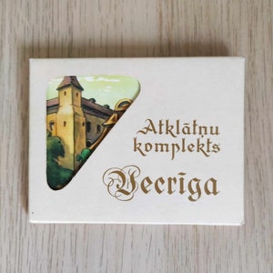 Old Riga 16 postcards Vintage, 16 Cards with Old Riga Views, Watercolors of V. Tanne, Latvian Vintage Cards Set, Latvia