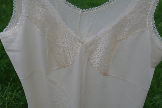 Lace Negligee - Light Peach Slip Dress, VintageNi… - image 4