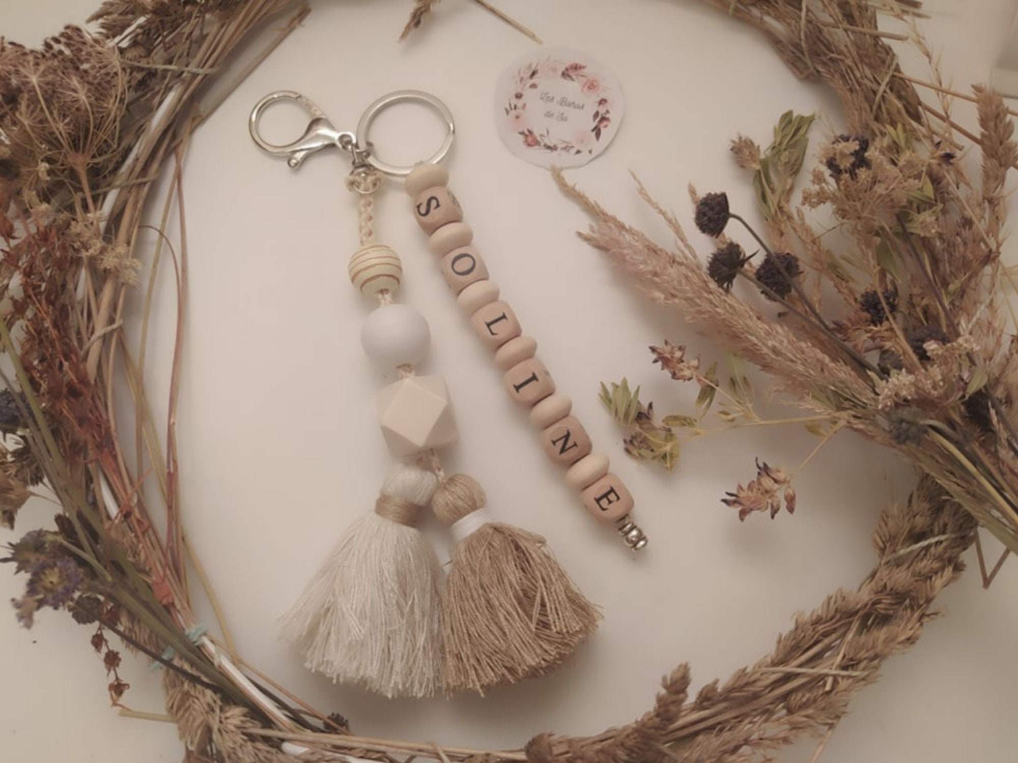 Bijou avec Prénom | Déco Sac, Porte-Clés, Pompon Boheme Idées Cadeaux Personnalisés