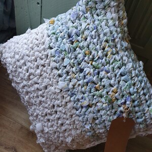 Crotched pale blue cushion