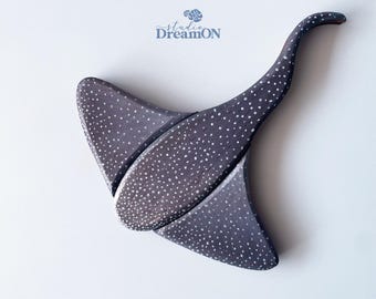 Spotted Eagle Ray Wall Art - Stingray Fish Decor - Vacation House Gift