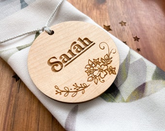 Wood Wedding Place Names | Wedding Place Cards | Laser Cut Place Names | Seating Names | Wedding Table Decor