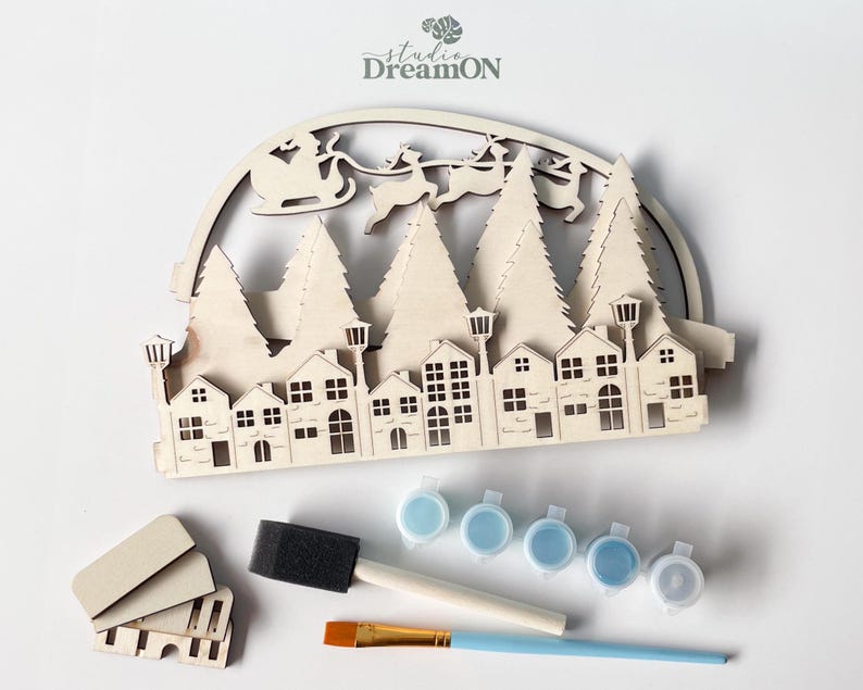 Christmas Village DIY Gift Craft Kits for Adults Holiday Home Decor Do