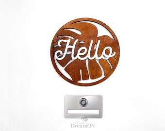Letrero de bienvenida personalizado - Letrero familiar personalizado para puerta - Decoración bohemia para puerta de entrada