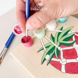 Easy Paint by Number DIY Kit for Adults - Sustainable Art Gift for Mom