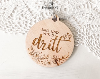 Pregnancy Reveal Christmas Ornaments - Personalized Wood Daddy to Be Gift