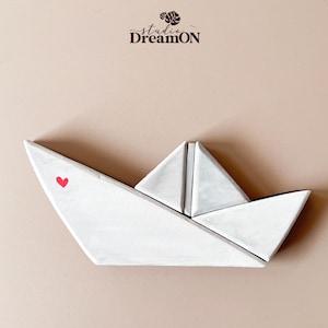Wooden Paper Boat Wall Art Decor - Origami Sailboat