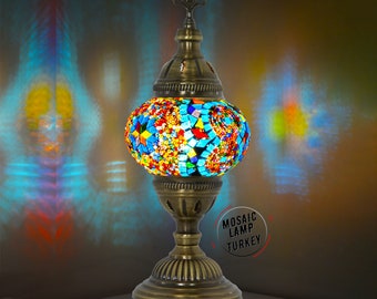 Turkish Lamp, Morocco Lamp, Colorful Turkish Bedside Lamp, Turkish Mosaic Table Lamp, Turkish Desk Lamp, Mosaic Bedside Lamp