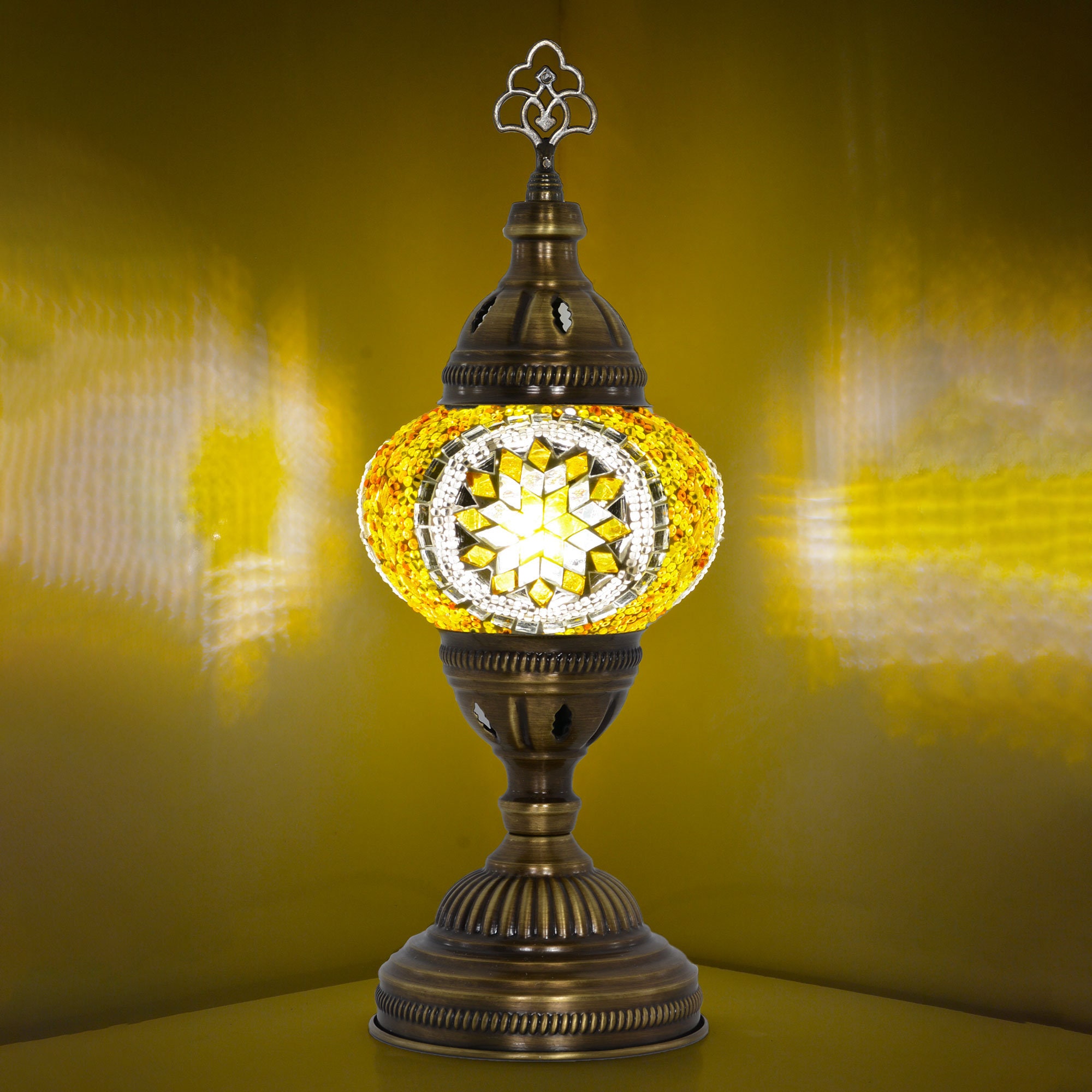 Turkish Mosaic Lamp Boho Lamp Mosaic Desk Lamp Moroccan Etsy