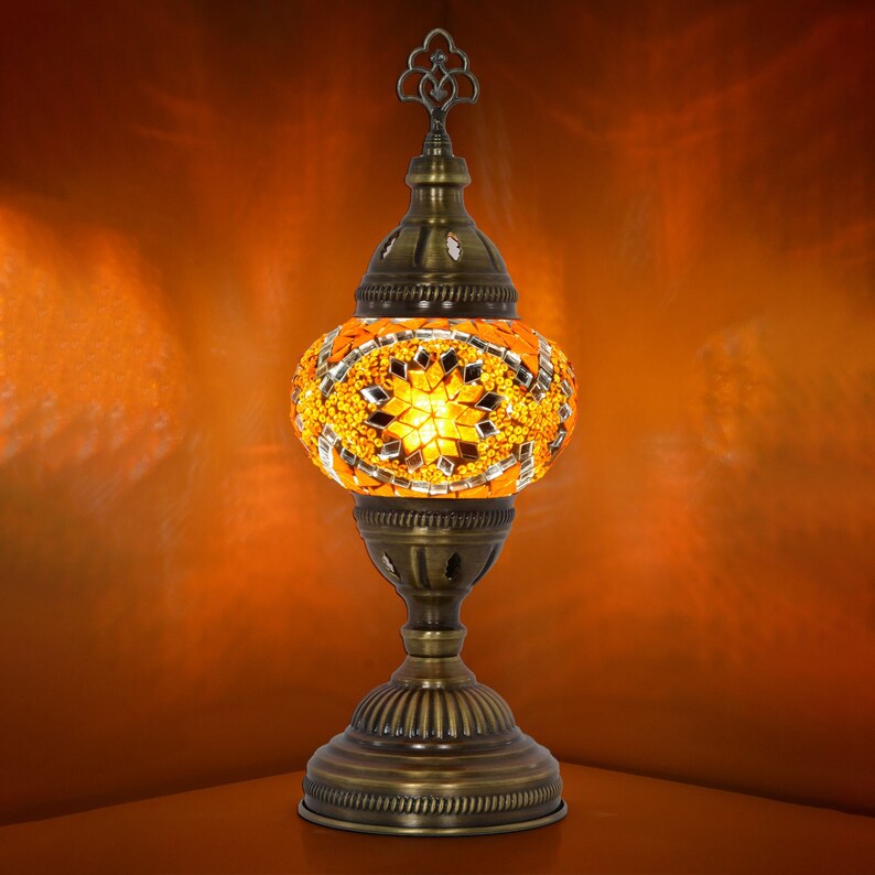 Turkish Mosaic Lamp Boho Lamp Mosaic Desk Lamp Moroccan Etsy