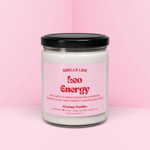Leo Zodiac Gift, Funny Zodiac Gift, Astrology Candle for Her, Fire Sign Candle, Leo Season Gift, Self Care Gift, Grumpy Candle, Leo Birthday