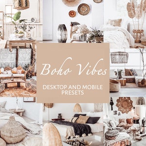 6 (5 + 1 gratis) BOHO Lightroom Presets Mobile & Desktop, Home Decor photos, Fashion, Brown Vintage Boho, Otoño