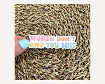 Sticker vinyle féministe, autonomisation des femmes, sticker pour ordinateur portable