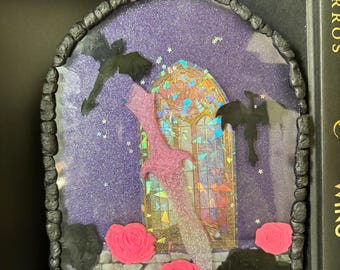 Dragons, crumbling rocks, glitter swod resin art